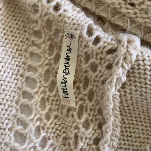 Beige knitted baggy bohemian sweater - Picture 5 of 5